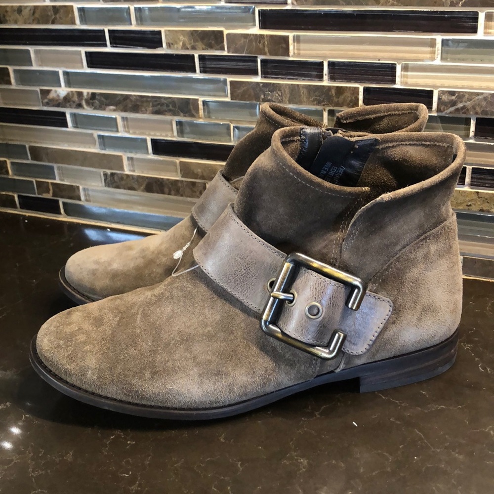 Paul Green Taupe Suede Ankle Boots